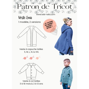Carnet de tricot veste Ena