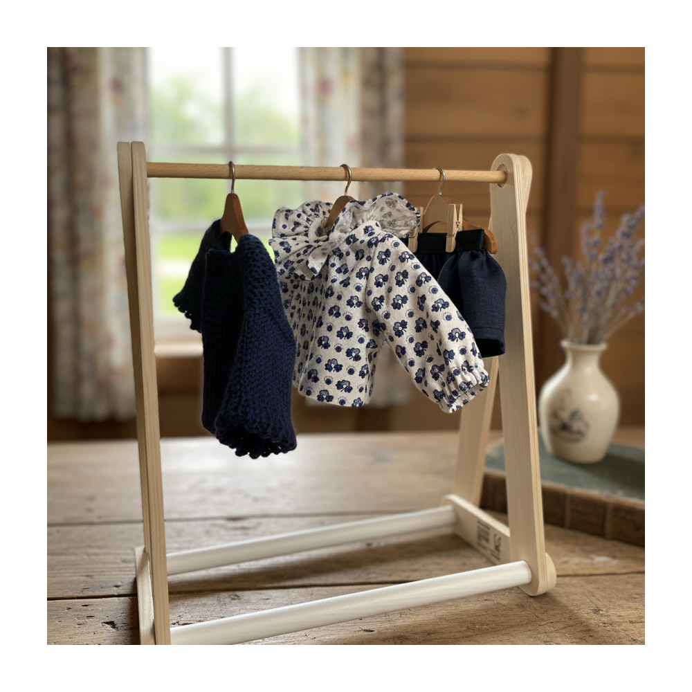 Kit Noël 2025 : cardigan, chemisier et jupe pour ma poupée