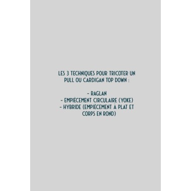 Carnet Atelier tricot - méthode Top Down