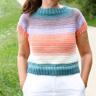 Mon premier top down - Pullover Acapulco