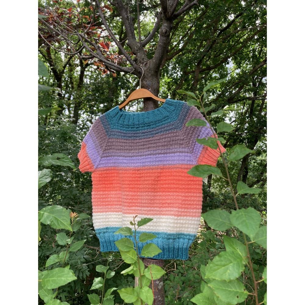 Mon premier top down - Pullover Acapulco